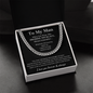 To My Man - I Love You Forever - Promise Necklace - Cuban Chain