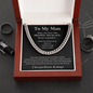 To My Man - I Love You Forever - Promise Necklace - Cuban Chain