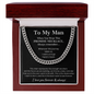 To My Man - I Love You Forever - Promise Necklace - Cuban Chain