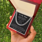 To My Man - I Love You Forever - Promise Necklace - Cuban Chain