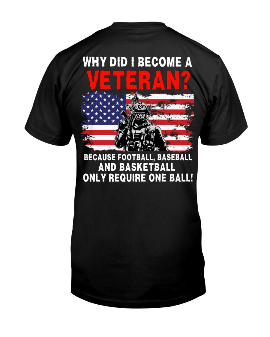 Veteran tshirt, back print